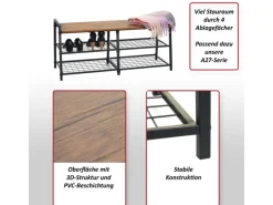 Clearance MCW Schuhregal A27 40x107x38cm Wildeiche-Optik