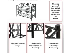 MCW Schuhregal Bern 3 Böden Höhe 70cm
