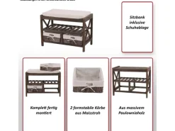 MCW Schuhregal C48 Sitzbank