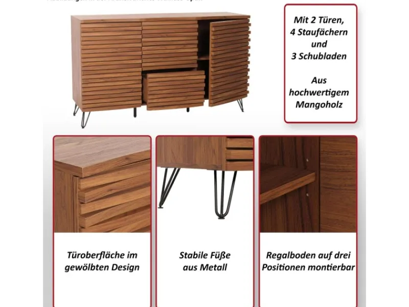Outlet MCW Sideboard M49 Natur