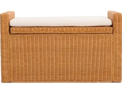 MCW Sitzbank Genua Rattan Staufach Honigfarben