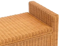 MCW Sitzbank Genua Rattan Staufach Honigfarben