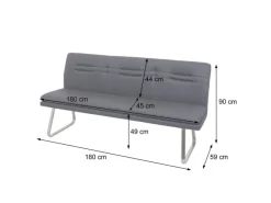 Best MCW Sitzbank H70 Grau-Braun 180cm