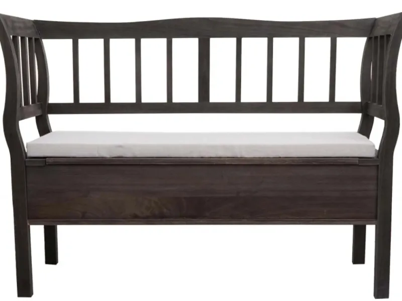 MCW Sitzbank H207 Staufach Shabby-Look Grau-Braun Shabby