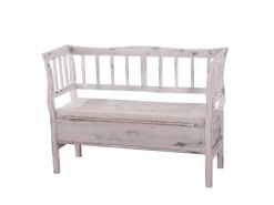 Online MCW Sitzbank H207 Staufach Shabby-Look Shabby Weiß