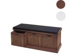 Online MCW Sitzbank J49 Aufbewahrungsboxen 47x110x40cm Polster Schwarz Braun