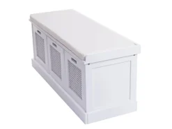 MCW Sitzbank J49 Aufbewahrungsboxen 47x110x40cm Polster Creme-