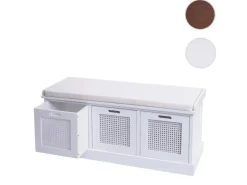 MCW Sitzbank J49 Aufbewahrungsboxen 47x110x40cm Polster Creme-