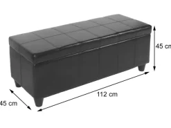 MCW Sitzbank mit Aufbewahrung Arezzo LEDER 112x45x45cm