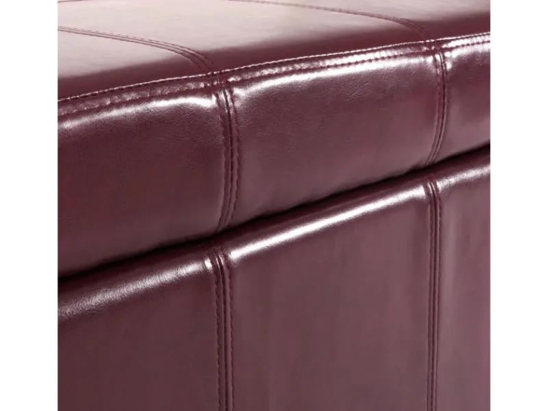 Clearance MCW Sitzbank mit Aufbewahrung Arezzo LEDER 112x45x45cm Rot