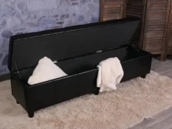 MCW Sitzbank mit Aufbewahrung Arezzo XXL Schwarz
