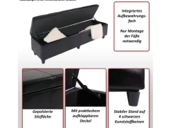 MCW Sitzbank mit Aufbewahrung Arezzo XXL