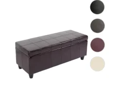 Clearance MCW Sitzbank mit Aufbewahrung Arezzo LEDER 112x45x45cm Braun