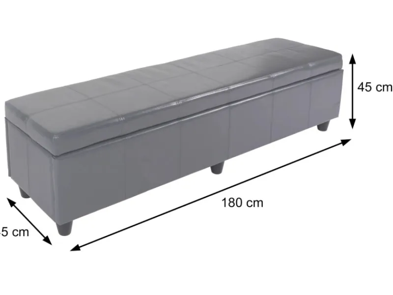 New MCW Sitzbank mit Aufbewahrung Arezzo XXL Creme