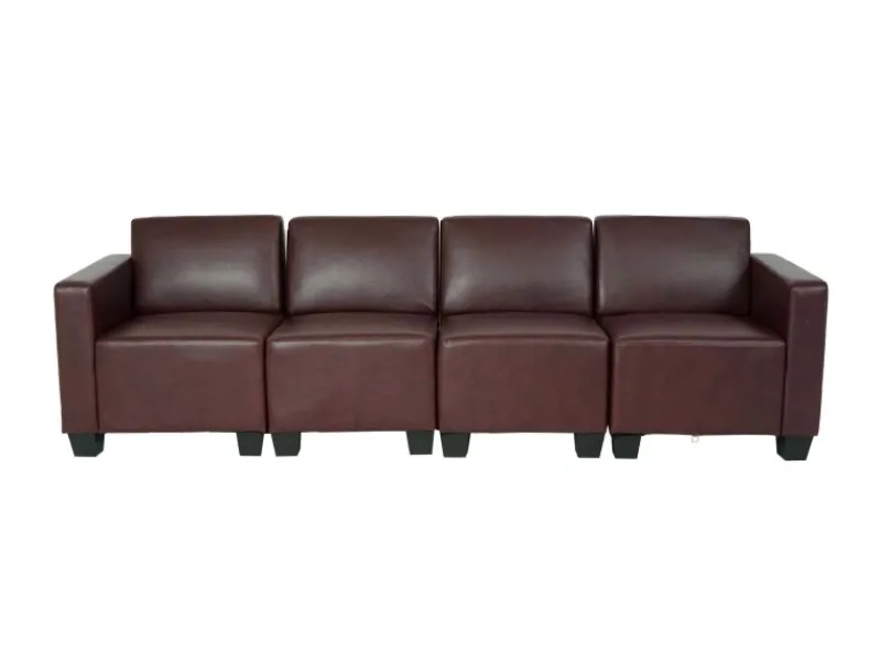 Online MCW 4-Sitzer Sofa Moncalieri Rot-Braun