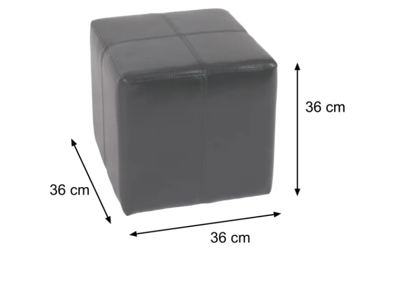 MCW Sitzhocker Carrara Braun 36x36x36cm