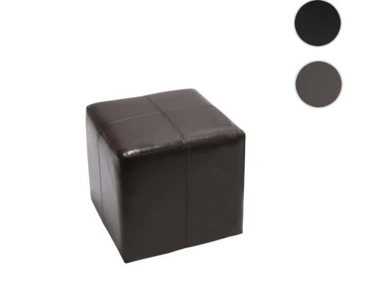 MCW Sitzhocker Carrara Braun 36x36x36cm