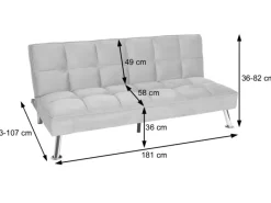 Best MCW Sofa K21 Samt Blau