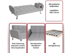 MCW Sofa K19 Stoff/Textil