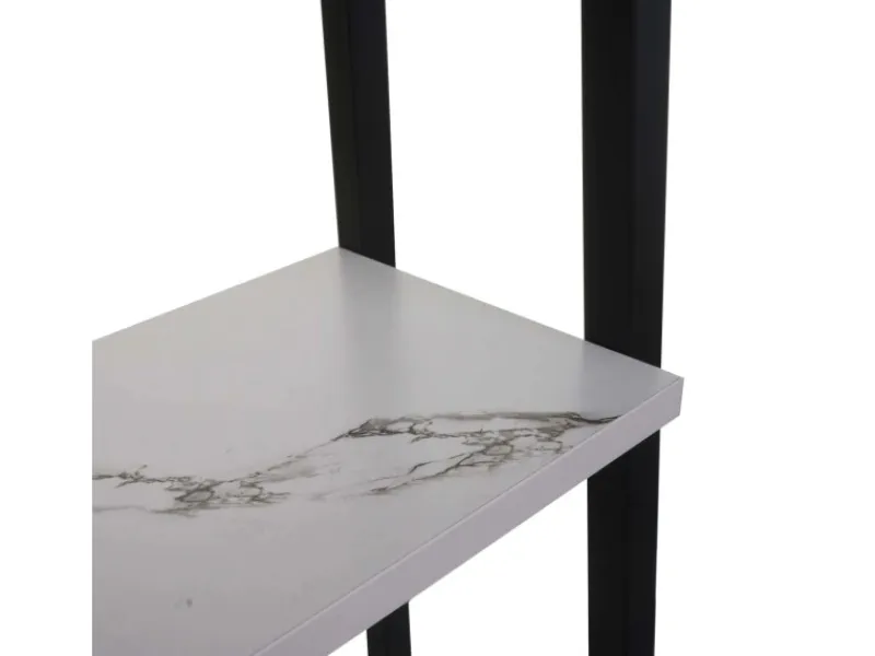 Discount MCW Standregal K82 Marmor-Optik Weiß Weiß-Marmoriert