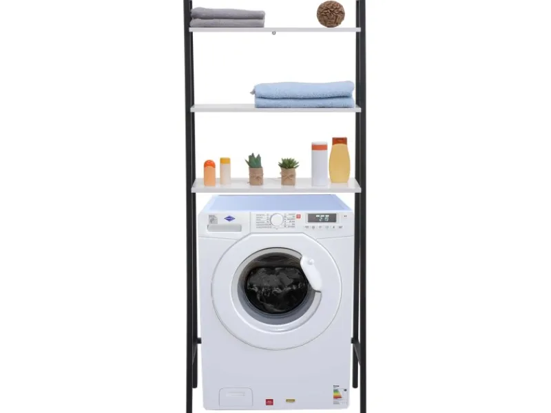 Discount MCW Standregal K82 Marmor-Optik Weiß Weiß-Marmoriert