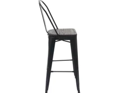 MCW Stehtisch-Set A73 inkl. Holz-Tischplatte Metall 3-teilig Schwarz