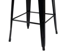 MCW Stehtisch-Set A73 inkl. Holz-Tischplatte Metall 3-teilig Schwarz