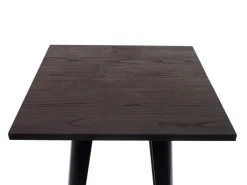 MCW Stehtisch-Set A73 inkl. Holz-Tischplatte Metall 3-teilig Schwarz