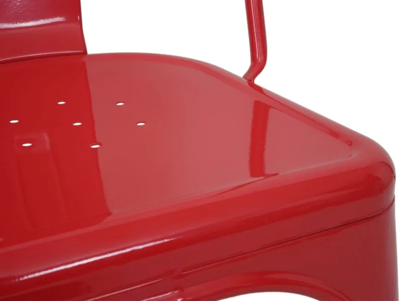 MCW Stuhl A73 Metall 4er-Set Rot