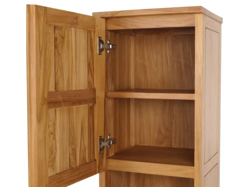 MCW Teak-Hochschrank M72 2 Türen 6 Fächer