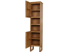 MCW Teak-Hochschrank M72 2 Türen 6 Fächer