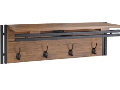 MCW Wandgarderobe A27 4 Haken 3D-Struktur Wild-Optik