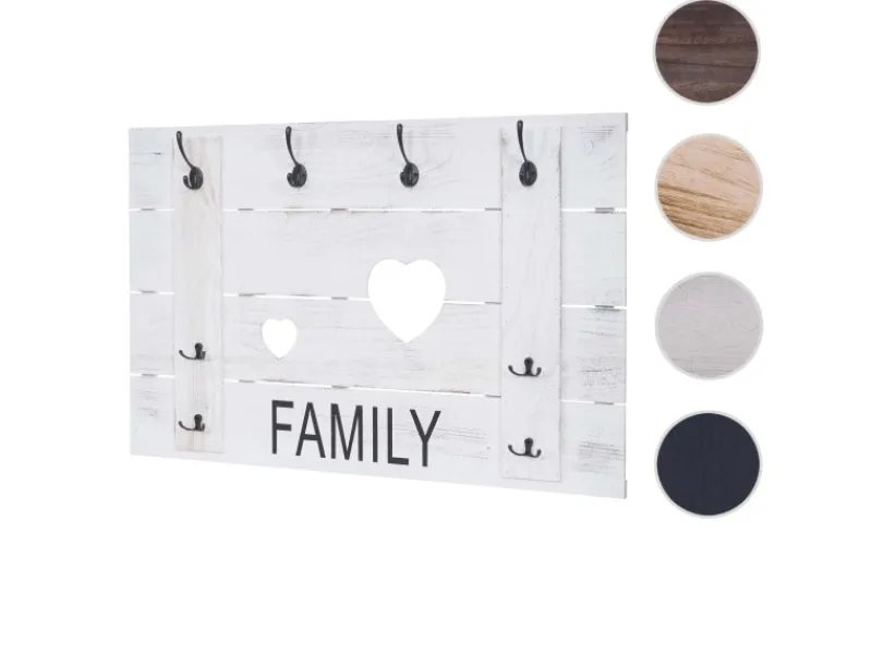 Outlet MCW Wandgarderobe C89 Family Shabby-Look Shabby Weiß