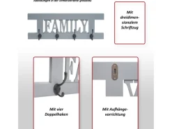MCW Wandgarderobe C60 Family Shabby-Look Shabby