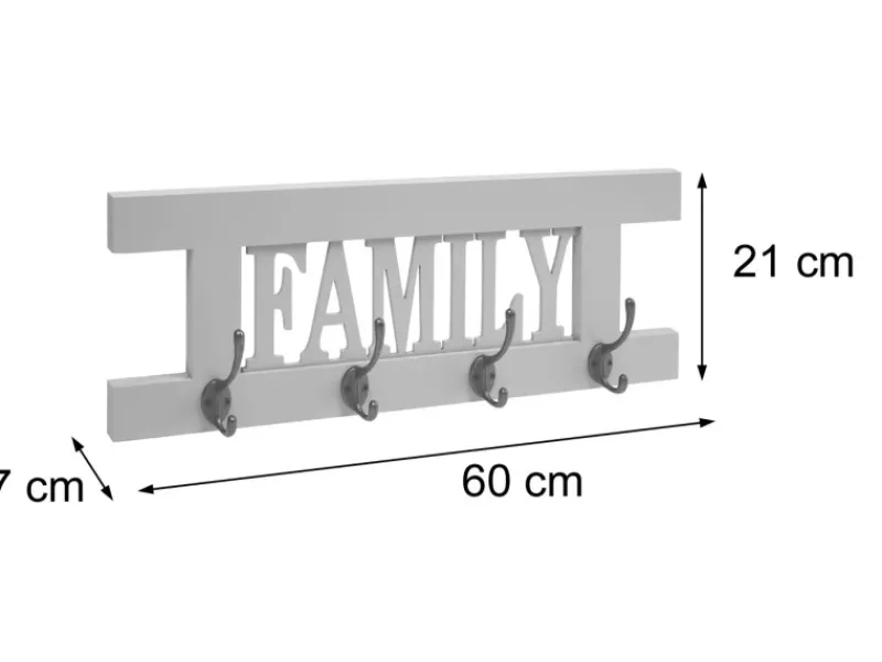MCW Wandgarderobe C60 Family Shabby-Look Shabby