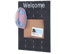 Online MCW Wandgarderobe C89 mit Pinnwand Shabby Dunkelgrau