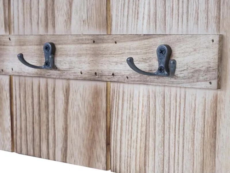 Sale MCW Wandgarderobe C89 Welcome Shabby Naturbraun