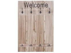 Sale MCW Wandgarderobe C89 Welcome Shabby Naturbraun