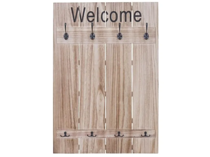 Sale MCW Wandgarderobe C89 Welcome Shabby Naturbraun