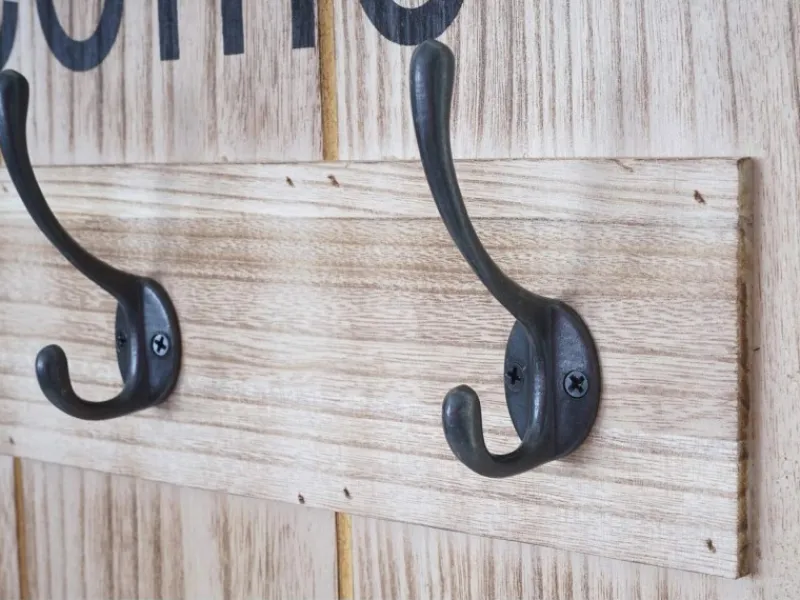 Sale MCW Wandgarderobe C89 Welcome Shabby Naturbraun