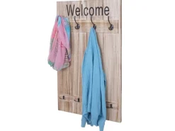 Sale MCW Wandgarderobe C89 Welcome Shabby Naturbraun
