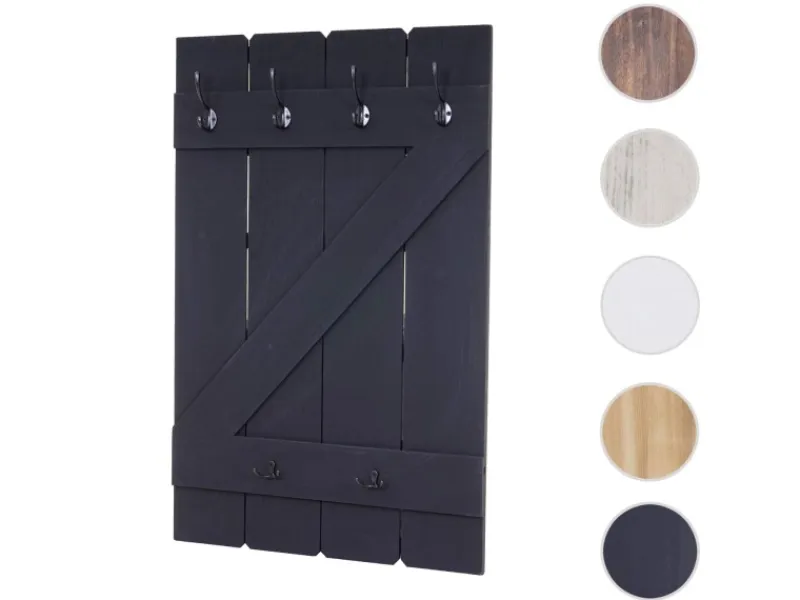 Outlet MCW Wandgarderobe D13 Dunkelgrau Shabby