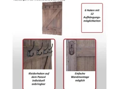 Outlet MCW Wandgarderobe D13 Dunkelgrau Shabby