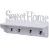 MCW Wandgarderobe D41 Sweet Home 4 Haken Weiß