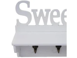 MCW Wandgarderobe D41 Sweet Home 4 Haken Weiß