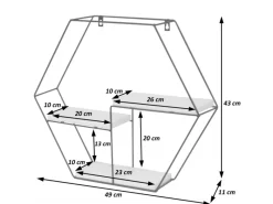 Sale MCW Wandregal K76 43x49x11cm Dunkelgrau