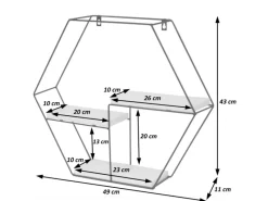 MCW Wandregal K76 43x49x11cm