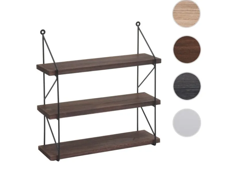 Online MCW Wandregal K78 40x40x13cm Dunkelbraun