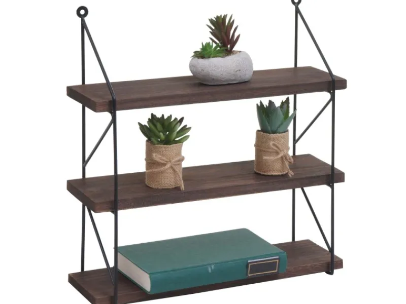 Online MCW Wandregal K78 40x40x13cm Dunkelbraun