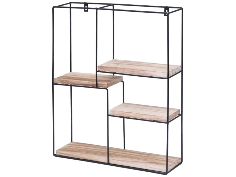 Best MCW Wandregal K76 51x40x11cm Natur